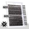 Picture of Lash Clusters 280pcs 60D 80D DIY Thick Eyelash Extension D Curl 10-16mm Length Mixed Individual Lashes Volume Wispy Cluster Lashes Faux Mink Lashes Cluster Extension（60D+80D-0.07D）