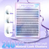 Picture of Natural Lash Clusters Wispy Cluster Eyelash Extensions C Curl Lash Individuals 240 Pcs Eyelash Clusters 10MM 12MM 14MM DIY Lash Extensions by Mavphnee