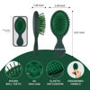 Picture of RHOS Mini Hair Brush for Women,Men and Kids-Travel Size Hair Brush for Purse,Pocket,backpack-Small Cushion Paddle Brush with Soft Bristles-Mini Detangler Brush for All Hair Types(1 Pack-Green)