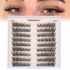 Picture of TOOCHUNAG Natural Lash Clusters Eyelash Extensions Wispy Individual Lashes Clusters C Curl Organized Eyelash Clusters 9 Pairs 8-14mm DIY Cat Eye Lash Extension