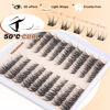 Picture of TOOCHUNAG Natural Lash Clusters Eyelash Extensions Wispy Individual Lashes Clusters C Curl Organized Eyelash Clusters 9 Pairs 8-14mm DIY Cat Eye Lash Extension