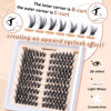 Picture of C Curl Natural Lash Clusters Eyelash Extensions Wispy Individual Lashes Clusters Organized Eyelash Clusters 126pcs 8-14mm DIY Fox Eye Lash Extension by TOOCHUNAG