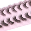 Picture of False Eyelashes Clear Band Faux Mink Lashes Fluffy 16mm Cat Eye Transparent Band Wispy Eyelashes Invisible Strip Lashes Pack