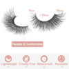 Picture of False Eyelashes Clear Band Faux Mink Lashes Fluffy 16mm Cat Eye Transparent Band Wispy Eyelashes Invisible Strip Lashes Pack