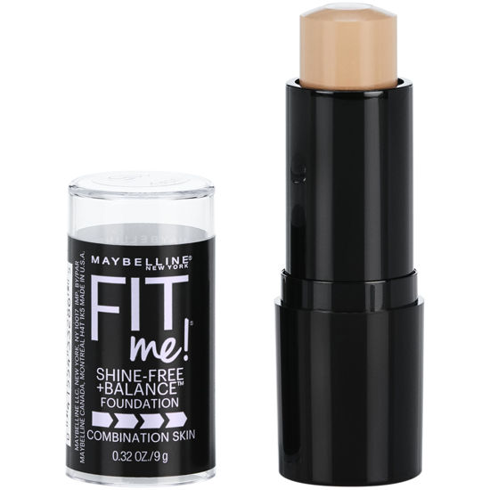 Picture of Maybelline Fit Me Shine-Free + Balance Foundation Stick, Multi-Use Face Makeup and Contour Stick For Natural, Matte Coverage, Ivory, 1 Count