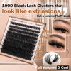 Picture of Fluffy Thick Lash Clusters DIY Eyelash Extension 10-18MIX D Curl Lash Clusters 100D Wispy Individual Eyelash Extensions Clusters Lashes DIY Fluffy Lash for Beginners by Focipeysa