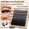 Picture of Fluffy Volume Eyelash Clusters DIY Lash Extension 10-18MIX D Curl Lash Clusters 200D Wispy Individual Lashes Extensions Clusters Eyelashes DIY Lash for Beginners by Focipeysa