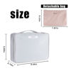 Picture of Queboom Travel Makeup Bag Cosmetic Bag Makeup Bag Toiletry bag for women and men (Light grey)