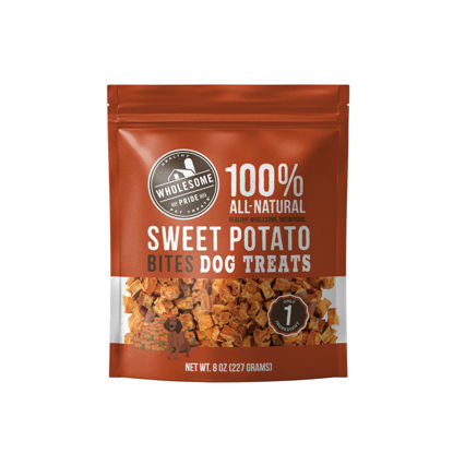 Picture of Wholesome Pride, 100% All-Natural Single Ingredient, Soft, USA-Sourced Dog Treats, Sweet Potato Bites 8oz