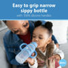 Picture of Dr. Brown's Milestones Narrow Sippy Bottle with 100% Silicone Handles,Easy-Grip Bottle with Soft Sippy Spout,8oz/250mL,BPA Free,Light-Blue,6m+