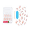 Picture of KISS Classy Nails, Press-On Nails, Nail glue included, 'New Nail, New Me', Pink, Medium Size, Coffin Shape, Includes 28 Nails, 2g Glue, 1 Manicure Stick, 1 Mini file