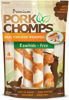 Picture of Pork Chomps Baked Pork Skin Dog Chews, 6-inch Twists, Real Chicken Wrap, 4 Count