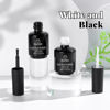 Picture of Beetles Gel Nail Polish Kit- 2 Pcs 15ml Black And White Gel Polish Black Gel Nail Polish Black Nail Polish Soak Off Led Gel Polish Nail Art Manicure Salon Diy at Home