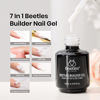 Picture of Beetles Builder Gel 15ml 7 in 1 Milky White Nail Builder Strengthener White Gel Builder For Nails Hard Gel Jelly Gel Builder Extension Nail Gel Salon DIY Nail Art Design