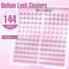 Picture of Bottom Lash Clusters Eyelash Extensions 4 Styles Bottom Eyelash Clusters Lash Extensions 144pcs DIY Individual Lashes Natural Wispy Cluster Lashes by Ruairie