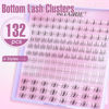 Picture of Bottom Lash Clusters Eyelash Extensions 132pcs Natural Eyelash Clusters Lash Extensions 4 Styles Wispy Individual Lashes by Ruairie