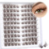 Picture of Brown Lash Clusters Wispy Eyelash Clusters Eyelash Extensions 100pcs Fluffy Cluster Lashes Extensions 8-16MM Natural Individual Lashes by Ruairie