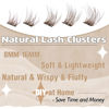 Picture of Brown Lash Clusters Wispy Eyelash Clusters Eyelash Extensions 100pcs Fluffy Cluster Lashes Extensions 8-16MM Natural Individual Lashes by Ruairie