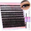 Picture of Ruairie Lash Extension Kit 200pcs Fluffy Eyelash Clusters Eyelash Extensions Kit 10-18MM Thick DIY Lash Clusters Kit CD Curl Volume Individual Lashes Kit with Bond and Seal