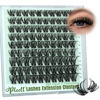 Picture of Fluffy Lash Clusters Wispy Eyelash Clusters 10-16MM Individual lashes Cluster Eyelash Extensions D Curl Eyelashes Extension DIY at Home By Pleell