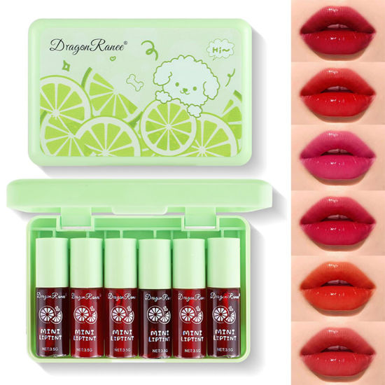 Picture of 6-Color Korean Velvet Lip Tint Set - Waterproof, Vivid Color, Long Lasting Lip Gloss & Cheek Stain