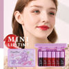 Picture of 6 Colors Grapes Lip Tint Stain Set, Korean Velvet Lip Stain Watery Lip Stain Tint Moisturizing Mini Liquid Lipstick Set, Long Wearing, Non-Stick Cup, Waterproof, High Pigment, Lip Tint Makeup