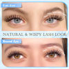 Picture of PHKERATA Natural Lash Clusters Wispy Eyelash Clusters 110 pcs Cluster Eyelash Extensions C Curl Individual Lashes 10-16 mm Mix Length Natural Look Lashes Clusters with Thin Lash Band