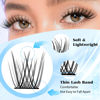 Picture of PHKERATA Natural Lash Clusters Wispy Eyelash Clusters 110 pcs Cluster Eyelash Extensions C Curl Individual Lashes 10-16 mm Mix Length Natural Look Lashes Clusters with Thin Lash Band