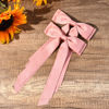 Picture of 2PCS Silky Satin Hair Bows Hair Clip Pink Hair Ribbon Ponytail Holder Accessories Slides Metal Clips Hair Bow for Women Girls Toddlers Teens Kids