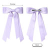 Picture of 2PCS Silky Satin Hair Bows Hair Clip Blue Purple Hair Ribbon Ponytail Holder Accessories Slides Metal Clips Hair Bow for Women Girls Toddlers Teens Kids