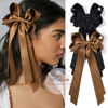 Picture of Hair Accessories: 2PCS Metal Clips, Ribbon Slides for Girls, Toddlers, Teens, Kids in Black & Brown