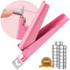 Picture of Light Pink Metal Premium Nail Clippers with Magnets Sizers for Acrylic Nails, Artificial Fake Nail False Nail Tip Cutter Trimmer Manicure Pedicure Sharp Blade Clip Tool for Salon Home Art Beauty