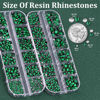 Picture of TINKRSTUFF Resin Rhinestones for Crafting with B7000 Jewelry Glue, 2 Boxes Dark Green FlatBack Crystals with 3Pcs 10ml Glue for Bedazzling Crafts DIY Nail Art Makeup，Non Hotfix Gems for Clothing Shoes