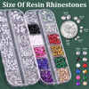 Picture of TINKRSTUFF Resin Rhinestones for Crafting with B7000 Jewelry Glue, 2 Boxes Clear+Mix Colors Flatback Crystals with 3Pcs 10ml Glue for Bedazzling Crafts DIY Nail Art Makeup, Gems for Clothing Shoes