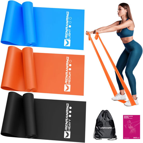 Picture of Resistance Bands for Working Out, Exercise Bands for Physical Therapy, Stretch, Recovery, Pilates, Rehab, Strength Training and Yoga Starter Set