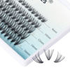 Picture of Individual Cluster Lashes 20 Roots Natural Eyelash Clusters D Curl 0.07mm Thickness Natural Look Black Soft Eyelashes 8-16mm Mixed Mink DIY Individual Eyelashes Grafting Fake False Eyelashes Lashes Extension Handmade by WENDY LASHES(Cluster Lashes-20D-0.07-D,8-16mm Mixed)