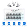 Picture of Individual Cluster Lashes 20 Roots Natural Eyelash Clusters D Curl 0.07mm Thickness Natural Look Black Soft Eyelashes 8-16mm Mixed Mink DIY Individual Eyelashes Grafting Fake False Eyelashes Lashes Extension Handmade by WENDY LASHES(Cluster Lashes-20D-0.07-D,8-16mm Mixed)