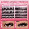 Picture of ALPHONSE Lash Clusters 2 Styles Cluster Eyelash Extensions Fluffy 10-16mm Individual Lashes Clusters Wispy DIY Lash Extensions for Beginners at Home Pestañas Pelo a Pelo