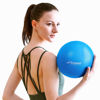 Picture of Trideer Pilates Ball 9 Inch Core Ball, Small Exercise Ball with Exercise Guide Barre Ball Mini Yoga Ball for Pilates, Yoga, Core Training, Physical Therapy, Balance, Stability, Stretching (Blue)