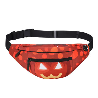 Picture of MAXTOP Large Crossbody Fanny Pack with 4-Zipper Pockets,Funny Gag Halloween Gifts for Enjoy Sports Festival Workout Traveling Running Casual Hands-Free Wallets Waist Pack Phone Bag Fits All Phones