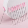 Picture of Tbestmax 300 Pcs Disposable Spoolies, Mascara Wand Eyelashes Brushes Applicator for Eyebrow Eye Lash Extension Black Stick Pink Head