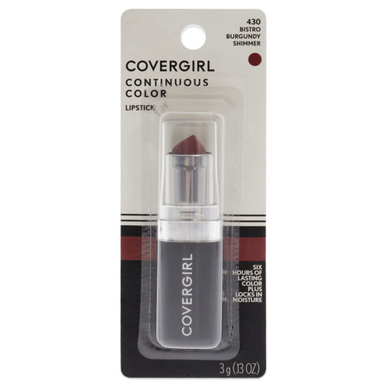 Picture of CoverGirl Continuous Color Lipstick - 430 Bistro Burgundy Lipstick Women 0.13 oz