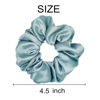 Picture of 12 Pcs Satin Silk Scrunchies, Soft Hair Ties, Fashion Hair Bands, Bows, Ropes, Elastic Bracelets & Ponytail Holders for Women and Girls (4.5 Inch, Blue Gray)