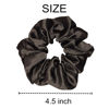 Picture of 12 Pcs Satin Silk Scrunchies - Soft Hair Ties, Fashion Bands, Bows, Ropes, Elastic Bracelets, Ponytail Holders Hair Accessories for Women and Girls (4.5 Inch, Black)