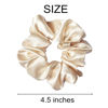 Picture of Sufermoe 12 Pcs Satin Silk Hair Scrunchies, Beige (4.5 Inch) Soft Hair Ties, Hair Bands, Hair Ropes, Ponytail Holders, Hair Accessories for Women and Girls