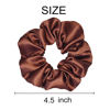 Picture of Sufermoe 12 Pcs Satin Silk Hair Scrunchies, Coffee color, 4.5 Inch Soft Hair Ties, Fashion Hair Bands, Hair Accessories for Women and Girls