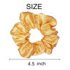 Picture of Sufermoe 12 Pcs Satin Silk Hair Scrunchies, Yellow 4.5 Inch Soft Hair Ties for Women and Girls, Versatile Hair Accessories for Ponytails, Bows, Braids, and Bracelets