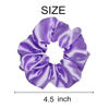 Picture of 12 Pcs Satin Silk Scrunchies Soft Hair Ties Fashion Bands Bows Hair Ropes Elastic Bracelet Ponytail Holders Hair Accessories for Women and Girls (4.5 Inch, Assorted Purple)