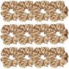 Picture of 12 Pcs Satin Silk Scrunchies Hair Ties Fashion Hair Bands Hair Bows Elastic Bracelets Ponytail Holders Accessories for Women and Girls (4.5 Inch, Light Brown)