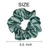 Picture of 12 Pcs Satin Silk Scrunchies, Soft Hair Ties, Fashion Bands, Bows, Elastic Bracelets, Ponytail Holders for Women and Girls (4.5 Inch, Green Gray)